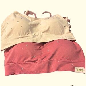 Juicy Couture Pink and Cream Bralette Set